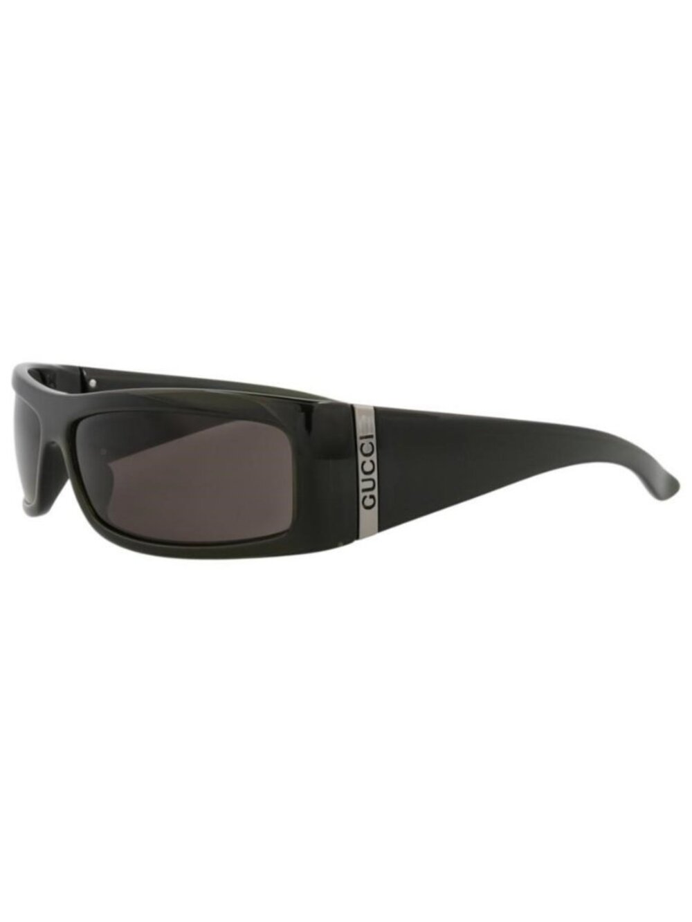 New Gucci Mens Shield/Wrap Green Green Grey Fashion Designer Sunglasses